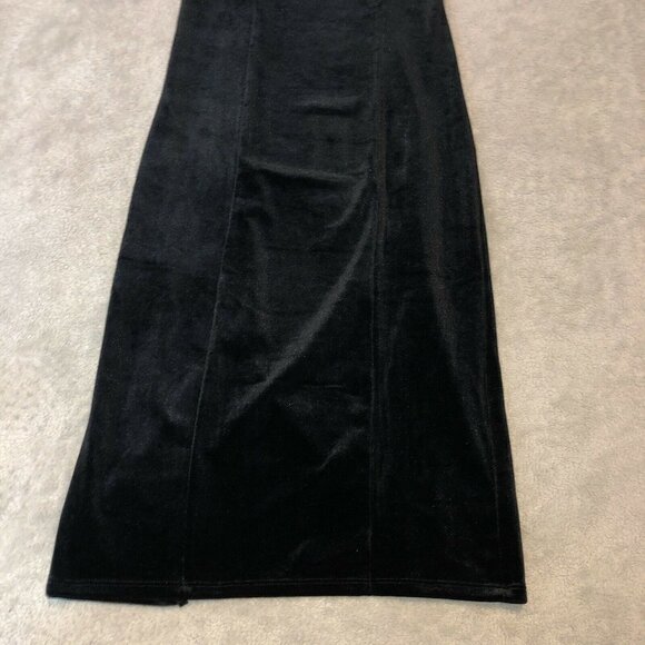 FOREVER 21 Black Velour Stretch Sleeveless Bodycon Style Dress Sz S - Picture 7 of 9